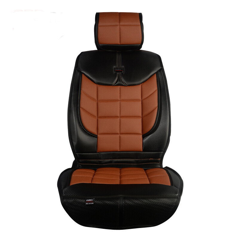 WRC 全包頭等倉款 運動汽車坐墊 打孔透氣四季通用座墊 咖啡色 [廠家直發(fā)]