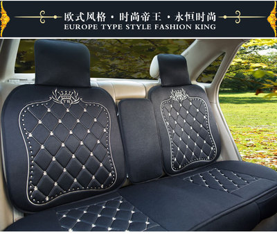 新款汽車坐墊推薦 高檔冰麻四季墊，歐式風格通用各大車型